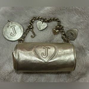 Y2K Vintage JUICY COUTURE SIDEKICK II Gold Mini Barrel Bag